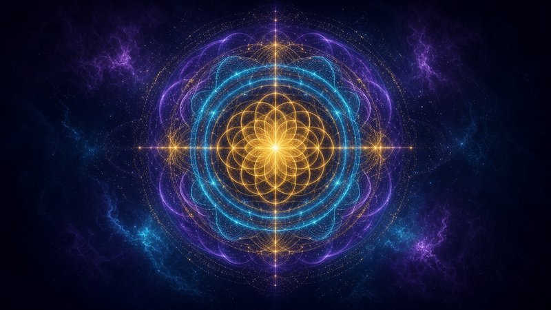 Solfeggio frequencies visual: radiant sacred-geometry sound rings